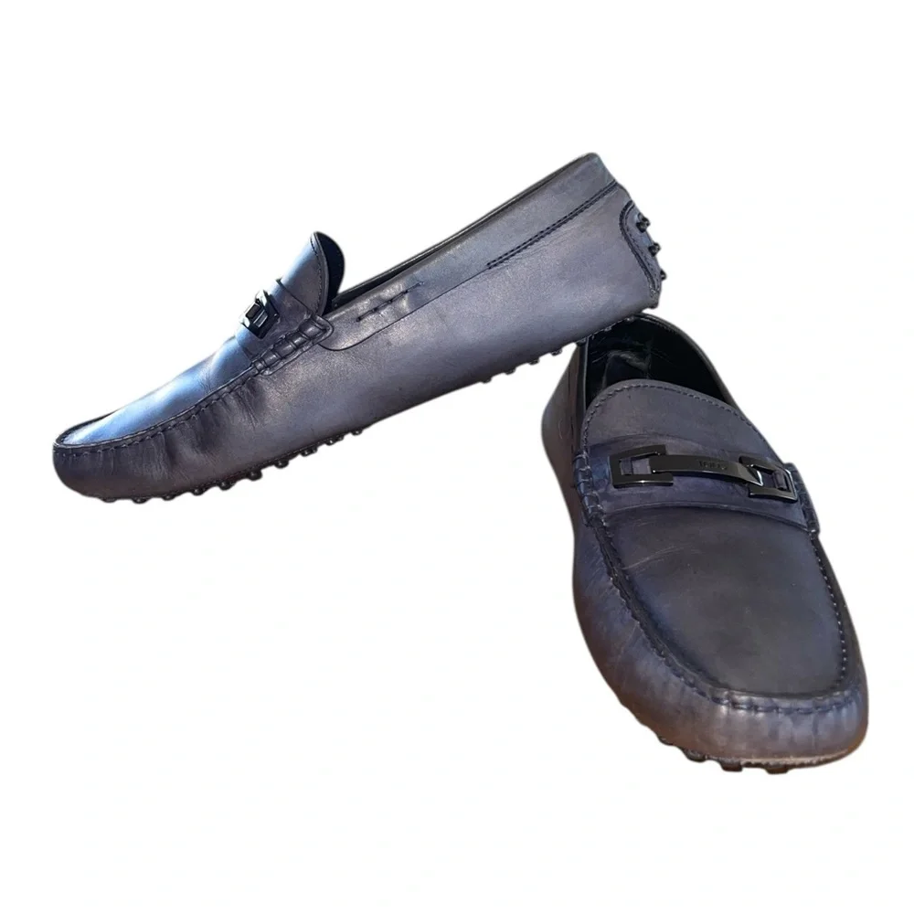 Tod’s buckle- detailed rubber pebble out sole Italian design loafer. Size 11 GUC - Picture 4 of 16